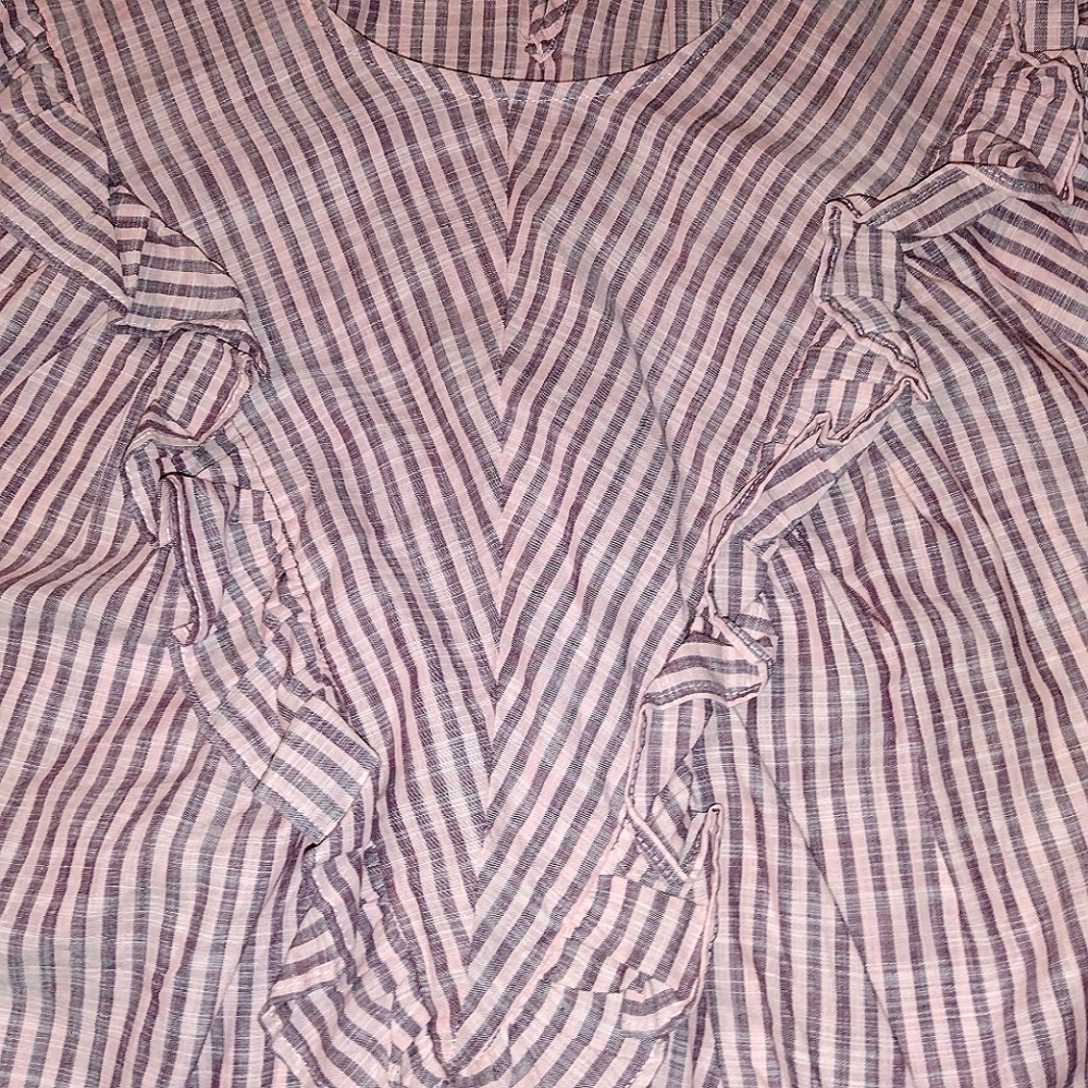 Terra & Sky Plus size Ruffle Blouse